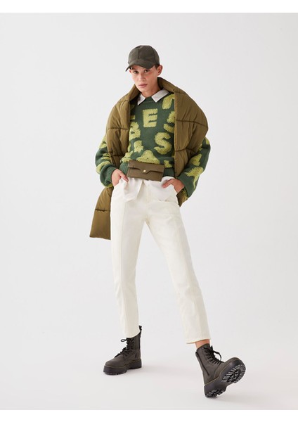 Yeni Sezon Standart Fit Düz Gabardin Kadın Pantolon modelleri