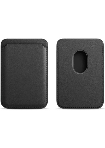 iPhone ile Uyumlu 17/16/15/14/13/12 Serisi Telefonlar Için Güçlü Manyetik Magsafe Destekli Deri Kartlık – Ince Cüzdan Telefon Aksesuarı (Açık Kahverengi)