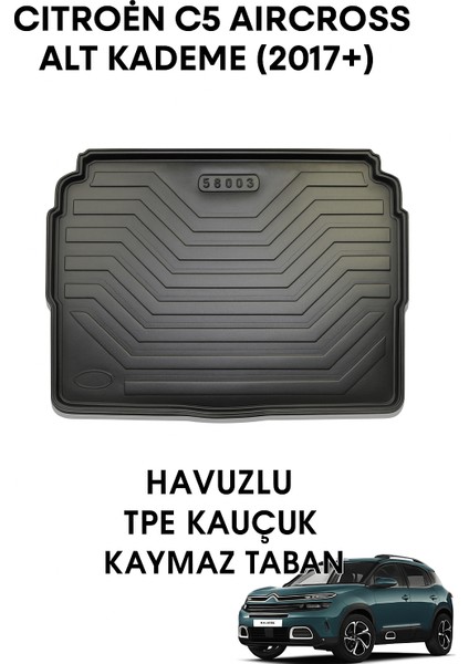 Citroën C5 Aircross 2017+ Uyumlu 3D Bagaj Havuzu Premium modelleri