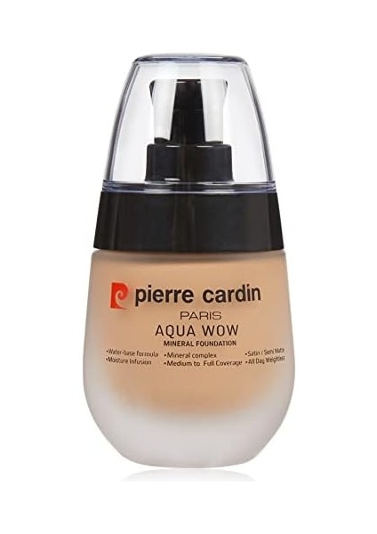 Pierre Cardin Aqua Wow Mineralli Su Bazlı Fondöten Medium Skin With Very Warm (30 Ml) fiyatları
