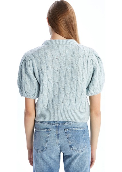 Yeni Sezon Kurdele Detaylı Balon Kollu Prenses Kazak indirimleri