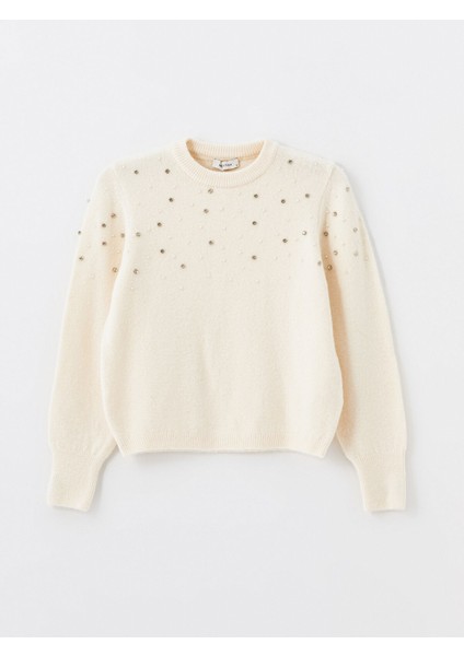 Yeni Sezon Bisiklet Yaka Taş Işlemeli Kadın Triko Kazak indirimleri