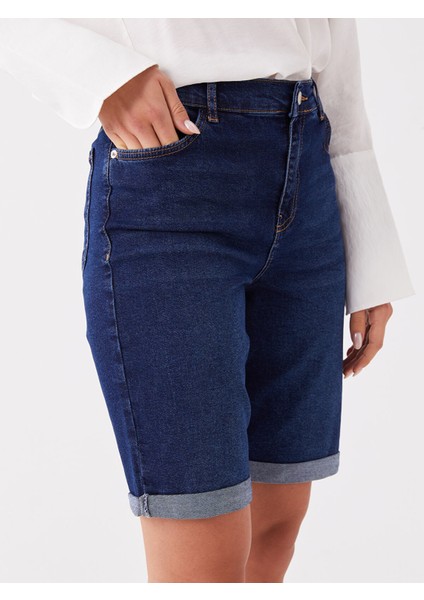 Yeni Sezon Normal Bel Bermuda Fit Kadın Jean Şort modelleri