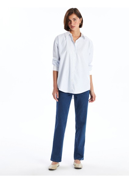 Yeni Sezon Çizgili Oversize Kadın Gömlek fiyatları