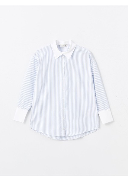 Yeni Sezon Çizgili Oversize Kadın Gömlek indirimleri