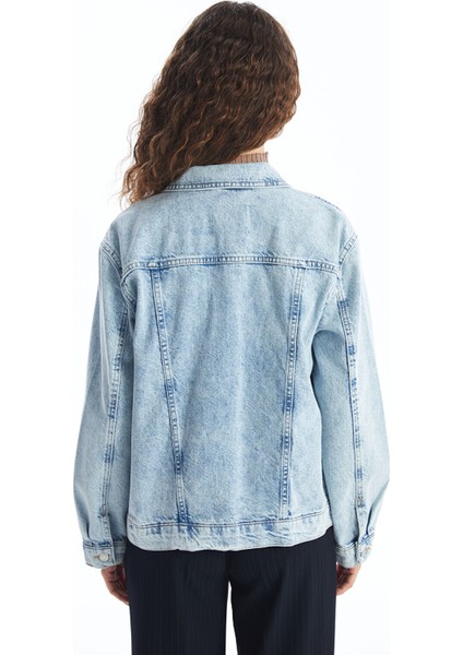 Yeni Sezon Düz Uzun Kollu Kadın Jean Ceket fırsatları