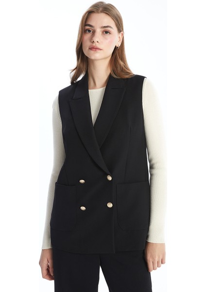 Yeni Sezon Ceket Yaka Kadın Klasik Yelek