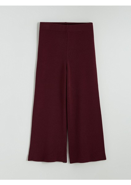 Yeni Sezon Beli Lastikli Geniş Paça Kadın Triko Pantolon indirimleri