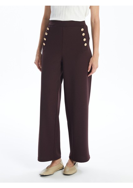 Yeni Sezon Beli Lastikli Düz Geniş Paça Kadın Pantolon fiyatları