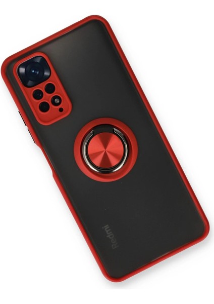 Redmi Note 11 Kılıf Montreal Yüzüklü Silikon Kapak - Kırmızı fiyatları