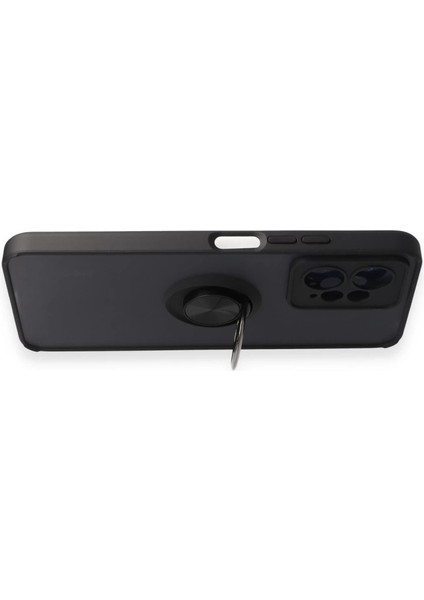 Redmi Note 12 4g Kılıf Montreal Yüzüklü Silikon Kapak - Siyah modelleri