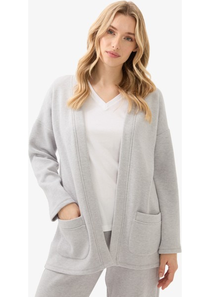 Kadın Hırka 60596 - Gri Melanj