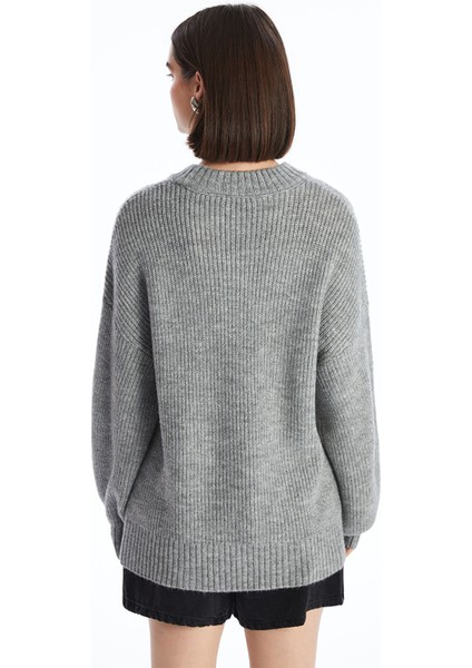 Yeni Sezon Bisiklet Yaka Düz Uzun Kollu Kadın Triko Kazak indirimleri