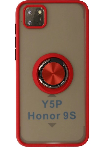 Y5P Kılıf Montreal Yüzüklü Silikon Kapak - Kırmızı