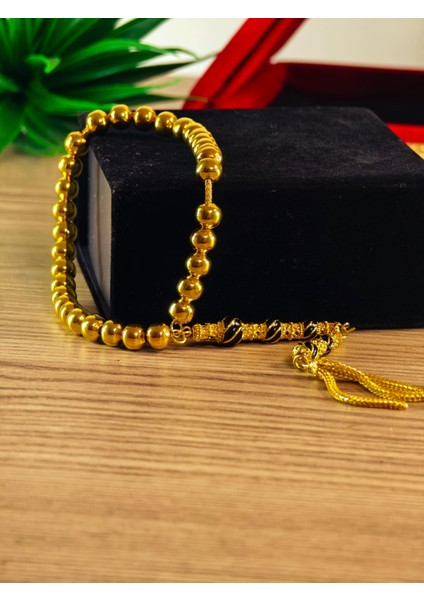 22 Ayar Altın Sarısı Kaplama Tesbih Renk Atmayan Bir Üründür Iç Materyal Çeliktir Özel Imameli fiyatları