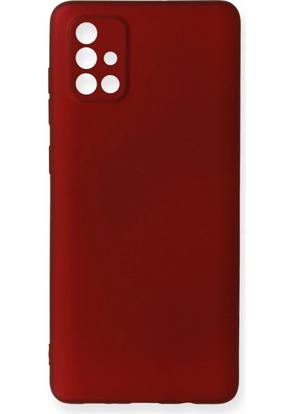 A71 Kılıf First Silikon - Bordo