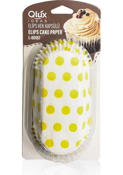 Elips - Geniş Kartela Kağıt Kek Kapsülü (5047)