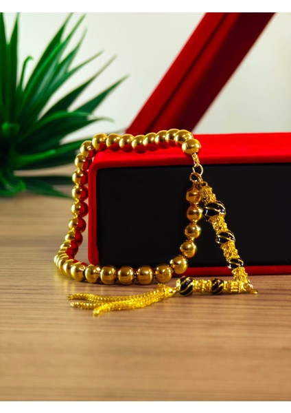 22 Ayar Altın Sarısı Kaplama Tesbih Renk Atmayan Bir Üründür Iç Materyal Çeliktir Özel Imameli fırsatları