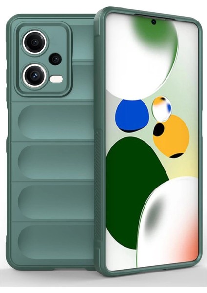 Poco X5 5g Kılıf Optimum Silikon - Koyu Yeşil