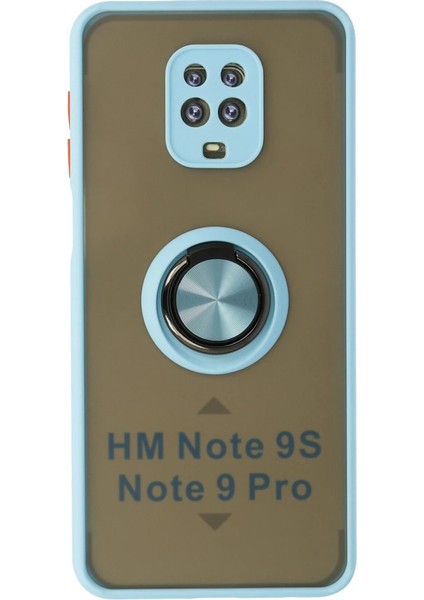 Redmi Note 9 Kılıf Montreal Yüzüklü Silikon Kapak - Buz