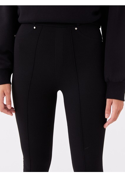 Yeni Sezon Kadın Beli Lastikli Düz Tayt indirimleri