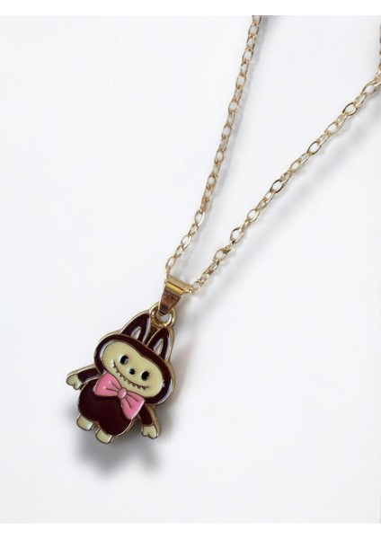 Kız Çocuk Labubu Figürlü Gold Renk Çelik Çocuk Kolye fiyatları