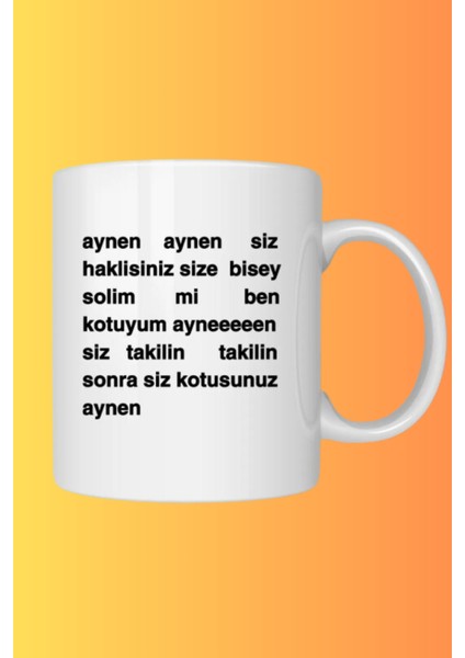 Ben Kötüyüm Aynen Baskılı Kupa Bardak