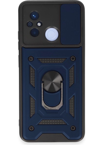 Redmi 12C Kılıf Pars Lens Yüzüklü Silikon - Lacivert