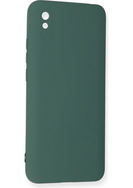 Redmi 9A Kılıf Nano Içi Kadife Silikon - Koyu Yeşil modelleri