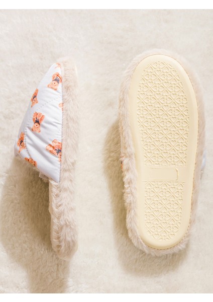 Yeni Sezon Ayı Teddy Baskılı Kadın Ev Terliği fırsatları