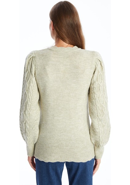 Yeni Sezon Bisiklet Yaka Kendinden Desenli Kadın Triko Kazak fırsatları