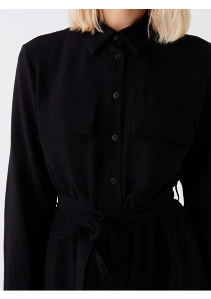 Yeni Sezon Düz Uzun Kollu Kadın Gömlek Elbise fırsatları