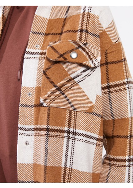 Yeni Sezon Ekose Uzun Kollu Flanel Kadın Oduncu Gömlek Ceket fırsatları