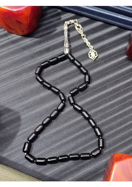 Oniks Taşı Tesbih – Siyah Renk, Kapsül Kesim