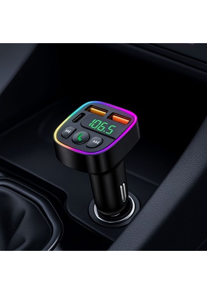 Araç Içi Bluetooth Fm Transmitter & Çift USB Hızlı Şarj Cihazı