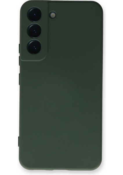 S22 Kılıf Nano Içi Kadife Silikon - Koyu Yeşil