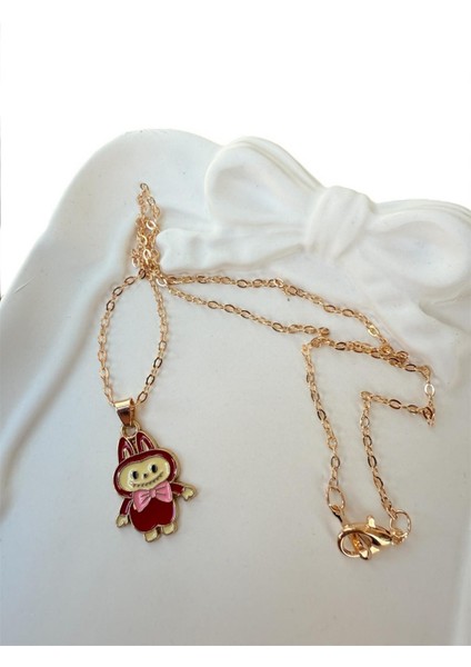 Kız Çocuk Labubu Figürlü Gold Renk Çelik Çocuk Kolye fiyatları