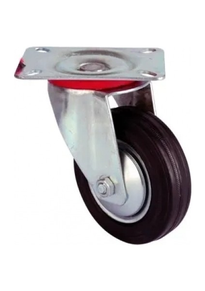 Servis Tekeri - Tablalı Siyah Döner - Çap 125 mm