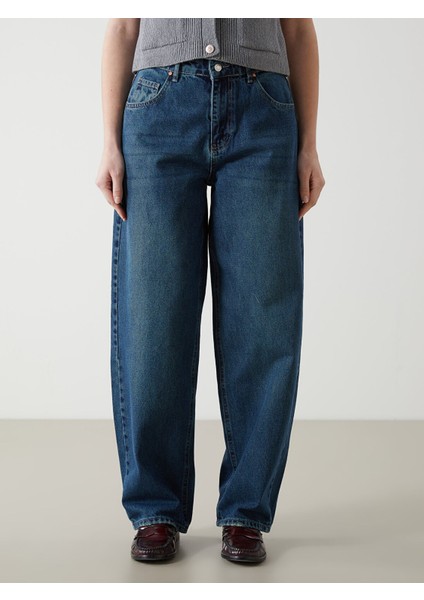 Yeni Sezon Yüksek Bel Baggy Fit Kadın Jean Pantolon fiyatları