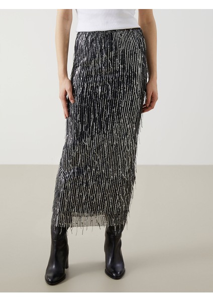 Yeni Sezon Beli Lastikli Pul Payetli Kadın Etek fiyatları