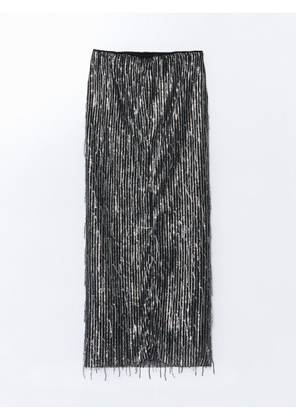 Yeni Sezon Beli Lastikli Pul Payetli Kadın Etek indirimleri