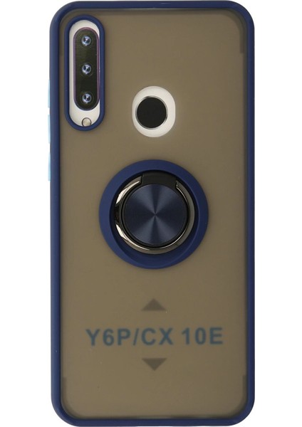 Y6P Kılıf Montreal Yüzüklü Silikon Kapak - Lacivert