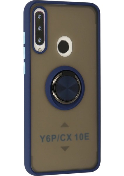 Y6P Kılıf Montreal Yüzüklü Silikon Kapak - Lacivert fiyatları