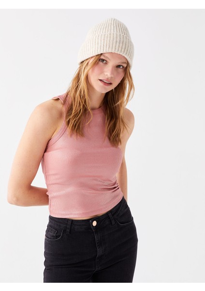 Yeni Sezon Kadın Bisiklet Yaka Düz Atlet