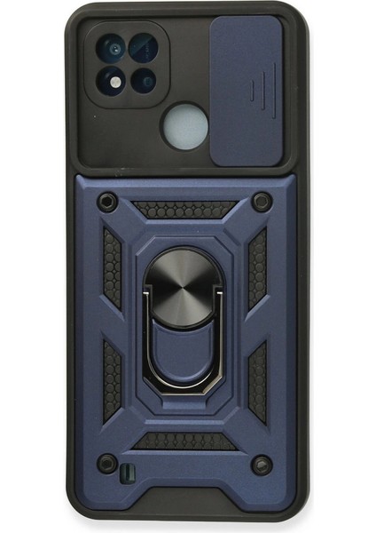 C11 2021 Kılıf Pars Lens Yüzüklü Silikon - Lacivert