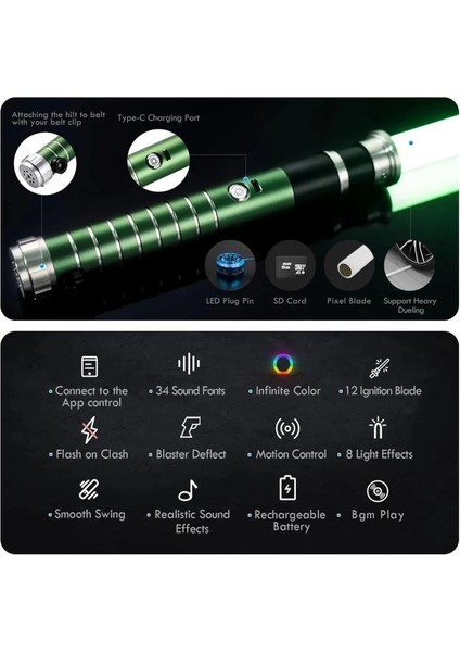 Damıensaber Yeşil Işın Kılıcı indirimleri