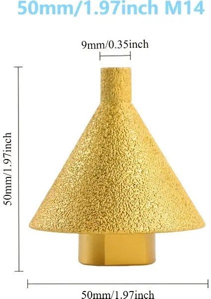 M10 - M14 Girişli 3 Kademeli Mermer Fayans Granit Delme Matkap Avuç Içi Taşlama Ucu Dişli Elmas Başlığı fiyatları