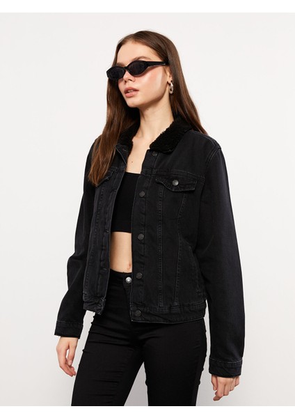 Yeni Sezon Gömlek Yaka Kadın Jean Ceket fırsatları