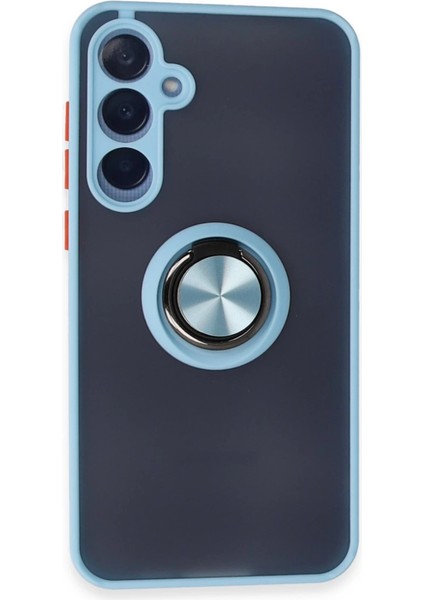 Newface A25 5g Kılıf Montreal Yüzüklü Silikon Kapak - Buz