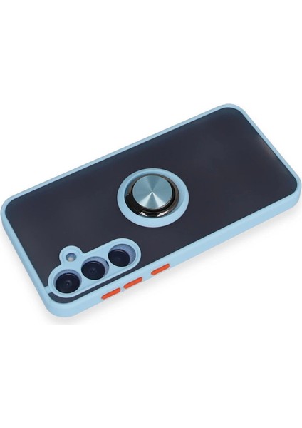 Newface A25 5g Kılıf Montreal Yüzüklü Silikon Kapak - Buz modelleri